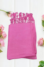 FM Trends Stylish Plain Scarf for Women & Girls | Solid Color Stole, Dupatta, Shawl | Elegant Ladies Accessory (Pink, 1.8 meters)