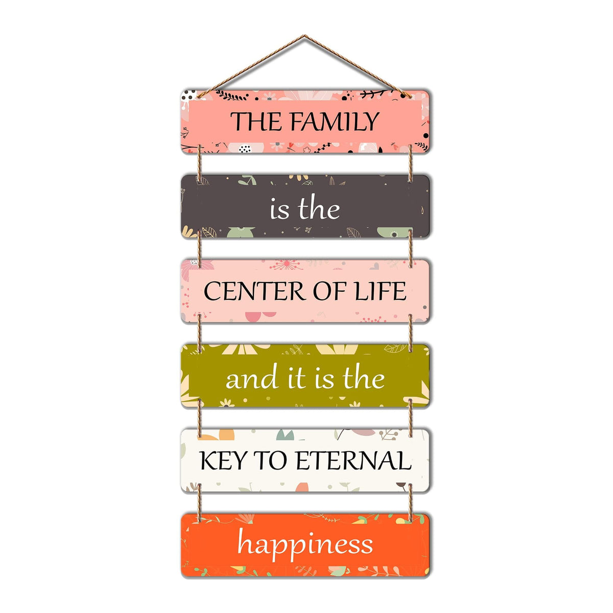 Artvibes Family Quote Decorative Wall Hanging Ornaments Wooden Art item for Living Room | Quotes Decor Item | Wall Accents | Gift Items | Wall Illustrations | Modern Artworks Hangings(WH_3205N)