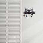 Artvibes Unique Stylish Wooden Key Holder for Wall Decor with Stylish Stainless Steel 5 Hooks Beautiful Key Organizer for Home Decoration(KH_808N)