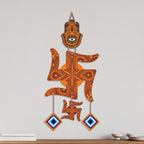 Artvibes Traditional Swastik Wall Hanging with Hamsa Hand & Evil Eye Charms | Wooden Vastu Decor for Home Entrance | Temple | Spiritual Hanging for Prosperity | Protection and Good Luck (WH_85104N)