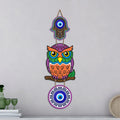 Artvibes Decorative Owl Evil Eye Wall Hanging for Home Entrance | Nazar Battu MDF Wall Decor for Positive Energy | Lucky Owl Vastu Wall Art for Living Room | Bedroom | Hallway | Gift Item (WH_8523N)