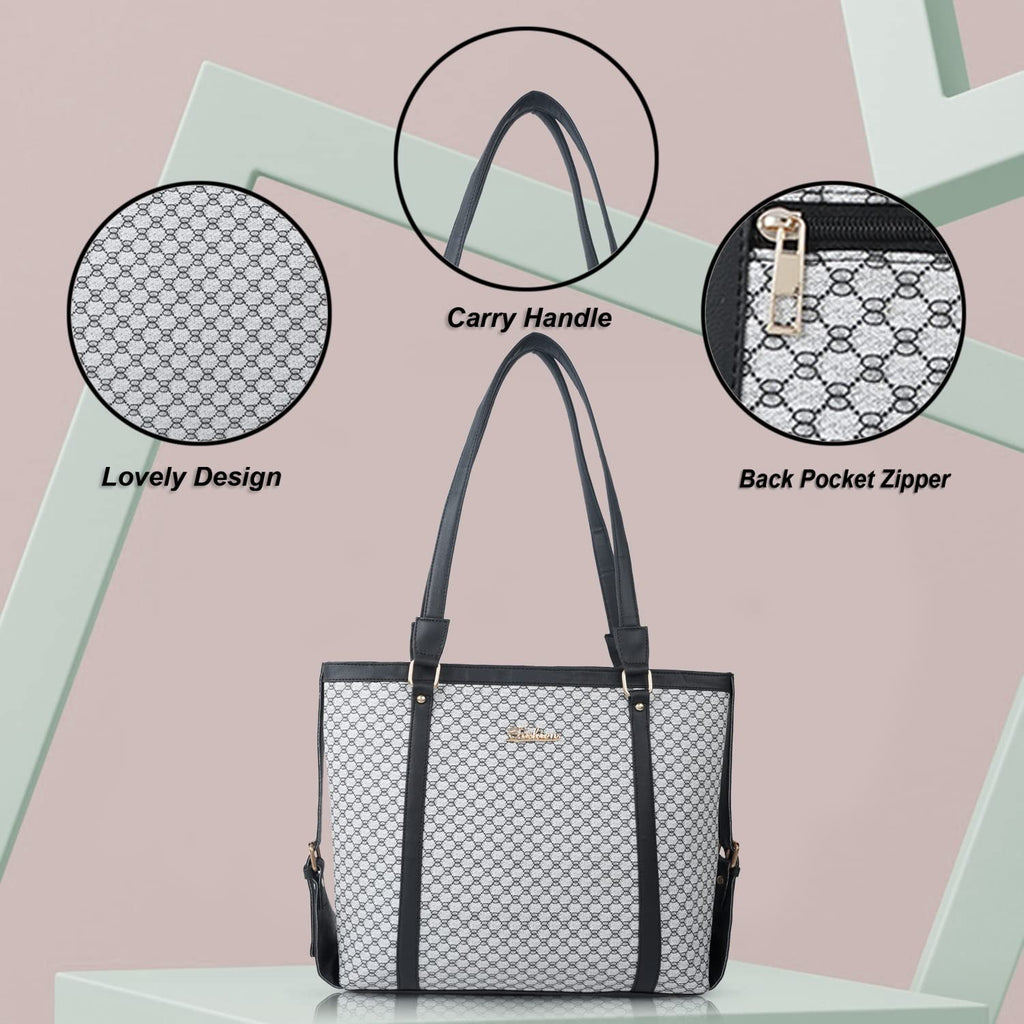Lookout Fashion Luxe Tote Handbag (fit 15.6 inch laptop) (White)