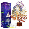 300 Beads, 7 Chakra Crystal Tree, Showpiece Good Luck and Positive Energy, Showpiece for Living Room, Natural Healing Gemstones Money/Lucky Tree for Good Luck, Multicolor