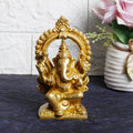 Svarup Brass Sitting Ganesha Idol Ganesha Statue Ganpati Murti for Home Entrance Decor Height 6 Inch.