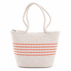 YOUD Rope Handbag | Cotton Tote Handmade Bag for Women | Woven Stylish Shopping Purse (White)