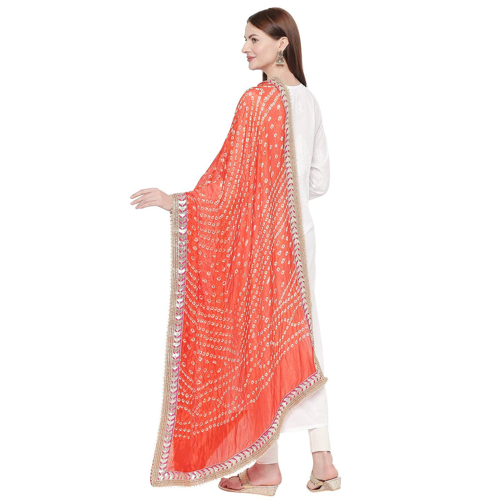 Dupatta Bazaar Women's Dupatta (DB1790_Orange_Free Size)