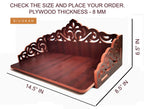 DIVOKAH® MDF Wooden Temple/Wooden chowki/Laddo Gopal Jhula/Swing/God singhasan (8 MM Plywood Thickness) (WDN CHOWKI)