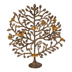 Artvarko Brass Tree of Life Candle Holder Stand with Birds Sitting on Tree's Branch Traditional and Decorative Kalpavriksha (Brown & Gold 15x17 Inches)