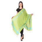 FWC Fill With Colours stole/scarf for girl/ladies Colour- Green soft viscose cotton blend ethnic pattern scarves pack of 1 ST-27