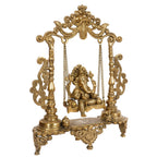 ARTVARKO Brass Ganesh Jhula Hanging Ganesha Swing Statue Ganpati Jhoola Kirtimukha Idol Murti for Home Décor Office Mandir Gift19 Inch