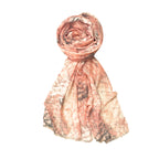 FAHABO Digital Print Mal Mal Cotton Scarf for Women – Soft, Lightweight Hijab, Head & Neck Wrap | Stylish Fashion Scarf (Coral Peach)