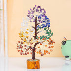 AILEXIM 300 Beads Crystal Tree | 7 Chakra Crystal Tree | Showpiece Good Luck and Positive Energy | Showpiece for Living Room | Natural Healing Gemstones Money Tree | Feng Shui Seven Chakra Tree