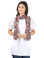 FabSeasons Women's Bold Leopard Printed Scarf, Stole & Shawl | Lightweight Cotton Fabric | Soft, Large Size Neck Wrap Accessory for All Seasons | 80 x 180 Cms