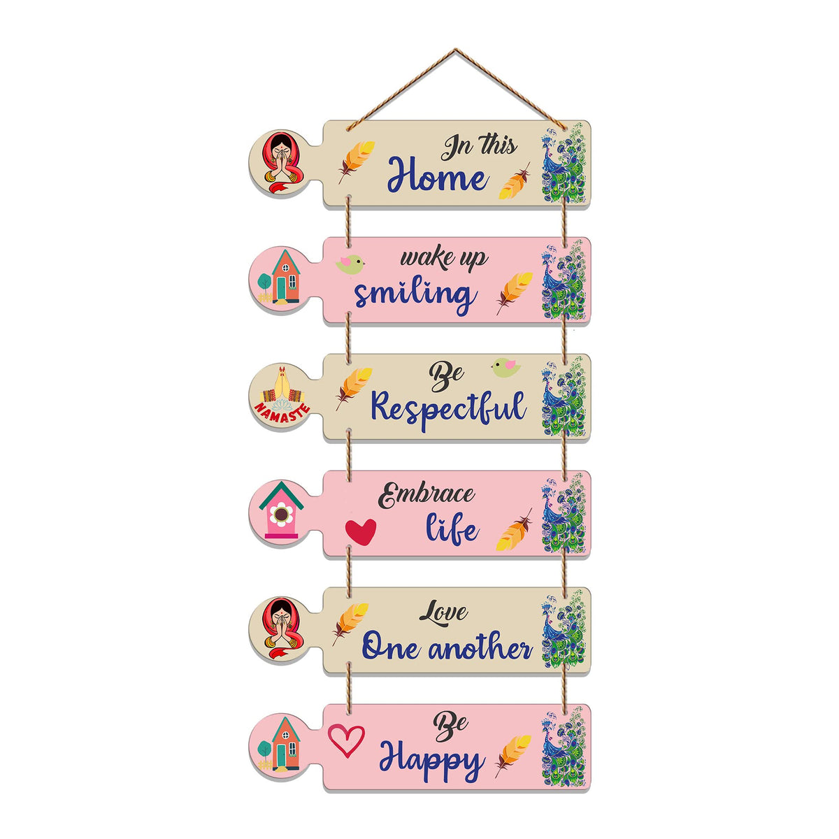 Artvibes Wood Home Quotes Decorative Wall Hanging For Living Room | Bedroom | Home Decor | Gifts Item | Wall Hangings For Home Decoration (Wh_6006N)