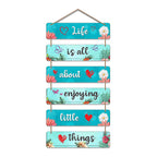 Artvibes Life Is All About Enjoying Printed Wooden Wall Hanging | Quotes Decor Item | Wall Illustrations | Office Decor | Inspirational Quotes Wall Art | Mdf Wall Decoration | Gift Items (WH_3280N)