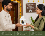 House Warming Gifts for New Home | Ganesha Temple Mandap Decorative Showpiece for Home Decor | House Opening Ceremony Gifts | Spiritual Pooja Decoration Item | 3D Printed (White & Black)