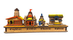 happiness hub 3D Char dham Wood Tempal for Home Decoration and Gift kedarnath, Badrinath,Yamunotri, Gangotri 3D Wooden Handmade Temple