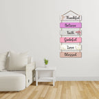 Artvibes Thankful Believe Faith Grateful Decorative Wall Hanging Ornaments | Quotes Decor Item | Wall Accent | Office Decor | Wall Art Print | Inspirational Quotes | Gift Items (WH_3269N)