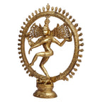 ARTVARKO Brass Natraja Big Statue Idol of Lord Shiva Ji Dancing Natraj Murti for Temple Mandir Home Décor 19 Inches