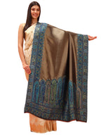 Pashmoda Women Zarvash Fine Wool Kaani Shawl, Authentic Kashmiri Luxury Pashmina Style Shawl, Stole, Medium Gents Lohi, Size (40x80 Inches, Blue Color) MZSS06