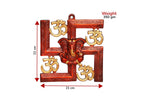 KridayKraft Ganesha Metal Statue,Ganpati Wall Hanging Sculpture,Metal Swastik Ganesha Murti Lucky for Home & Office,Religious Showpiec Gift idol on Diwali,Birthday,Wall Decorative Feng Shui Article...