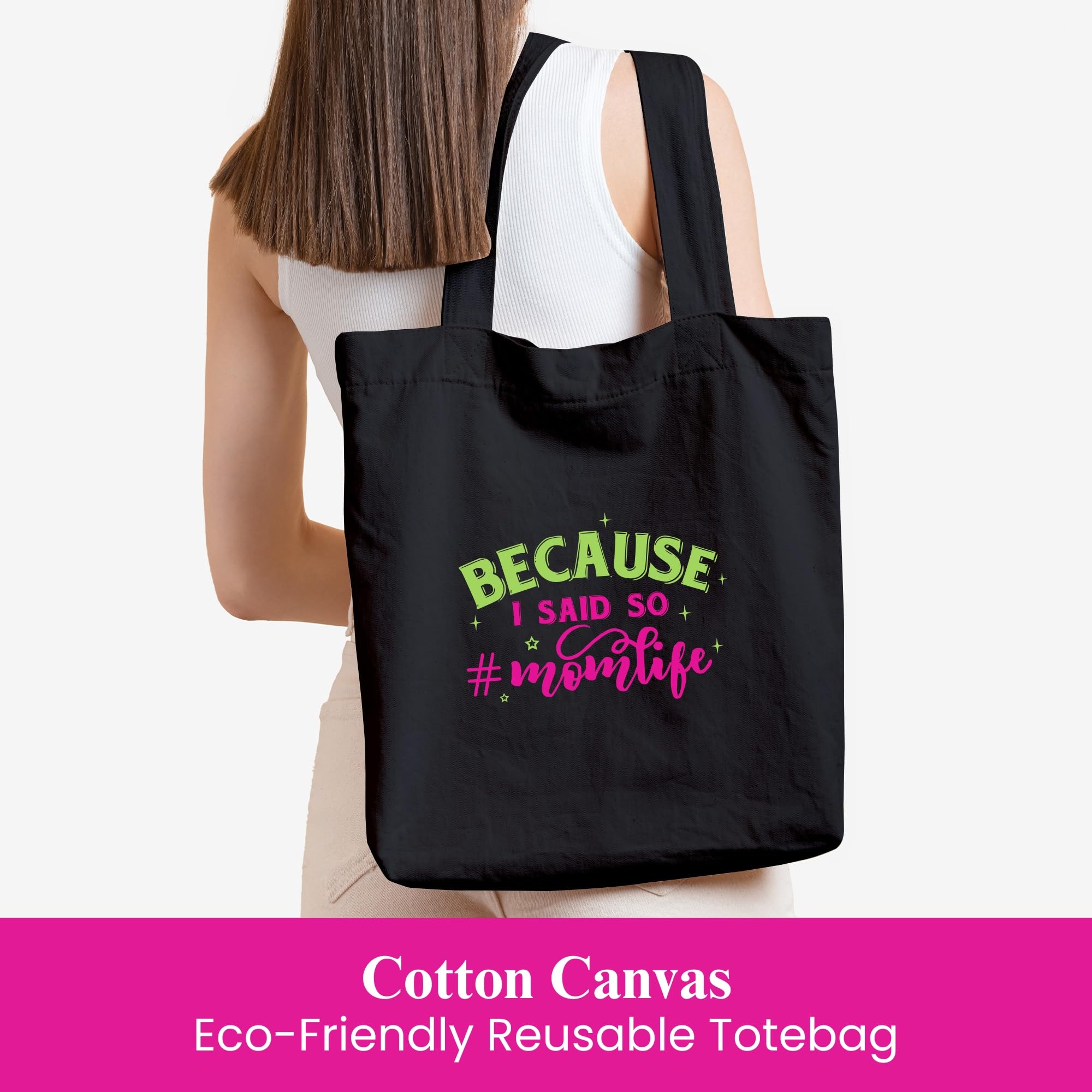 DOODLE Unisex Eco-Friendly Reusable Cotton Canvas Tote Bag | Inner & Outer Zip Pockets | Ideal for Travel, Shopping, College & Office Use | Three Essentials