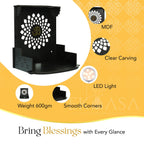Ekhasa Wooden Pooja Mandir for Home Wall Mounted | Wooden God Temple for Home | Pooja Stand for Home | Puja Mandir for Home | Pooja Unit for Home with LED Spotlight | Temple for Office