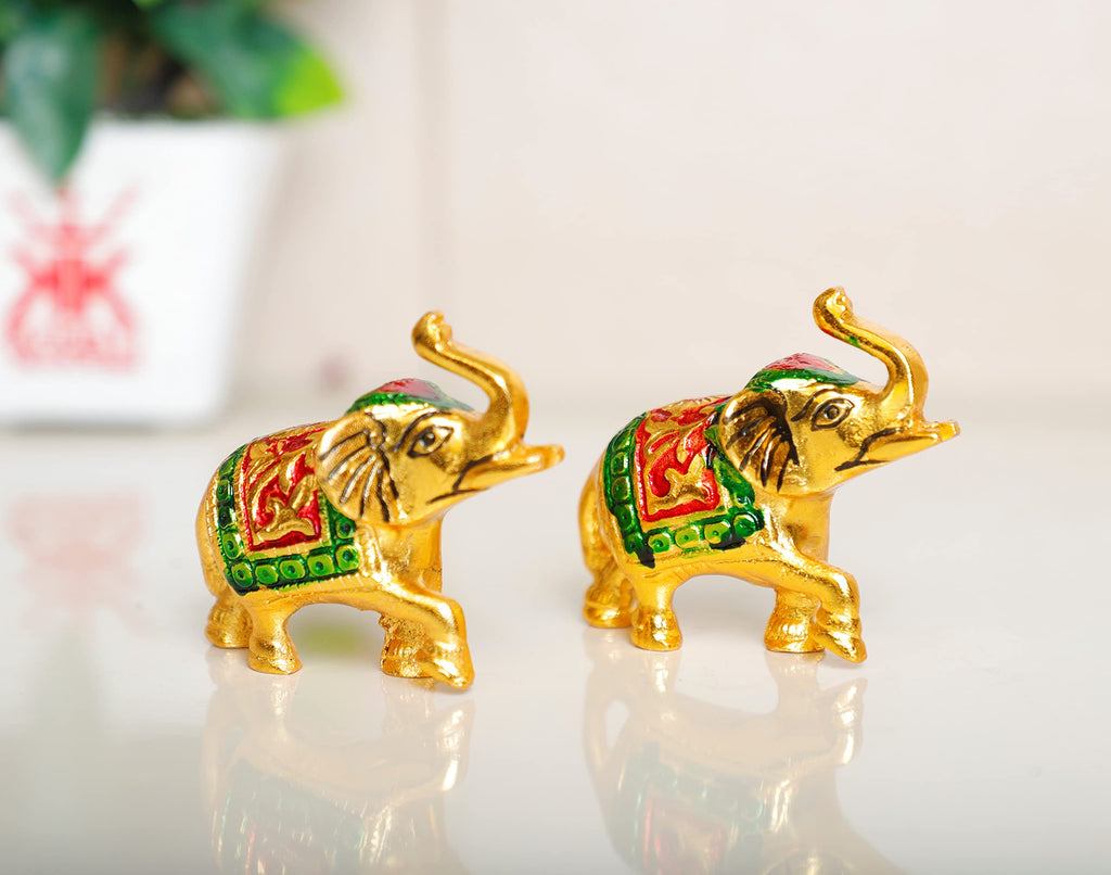 Prince Home Decor & Gifts Metal Showpiece Figurine (3 x 9 x 6.5 cm, Gold)