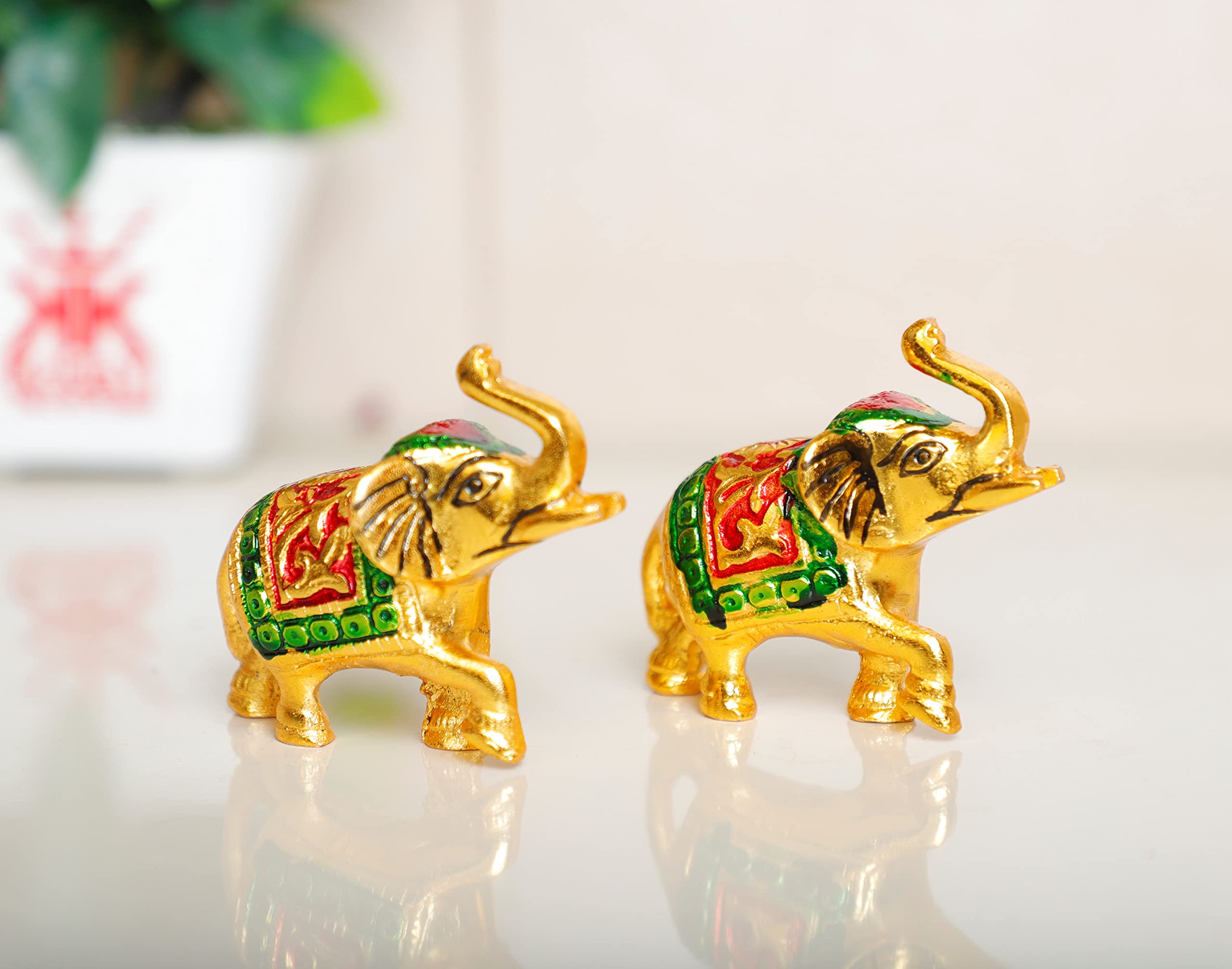 Prince Home Decor & Gifts Metal Showpiece Figurine (3 x 9 x 6.5 cm, Gold)
