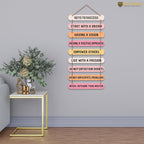 Artvibes Keys to Success Quotes MDF Wood Wall Hanger Ornaments | Quotes Decor Item | Motivational Wall Decor | Wall Accent | Graphic Art | Gift Items | Office Wall Decoration Items (WH_9321N)