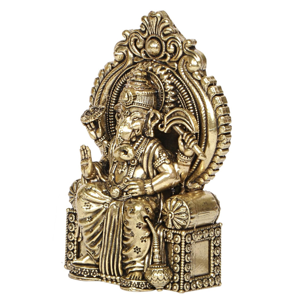 SVARUP Brass Ganesh Lord Ganesha Murti for Home, Living Room, Office Decor Showpiece for Decoration,Diwali Gift 4 Inch