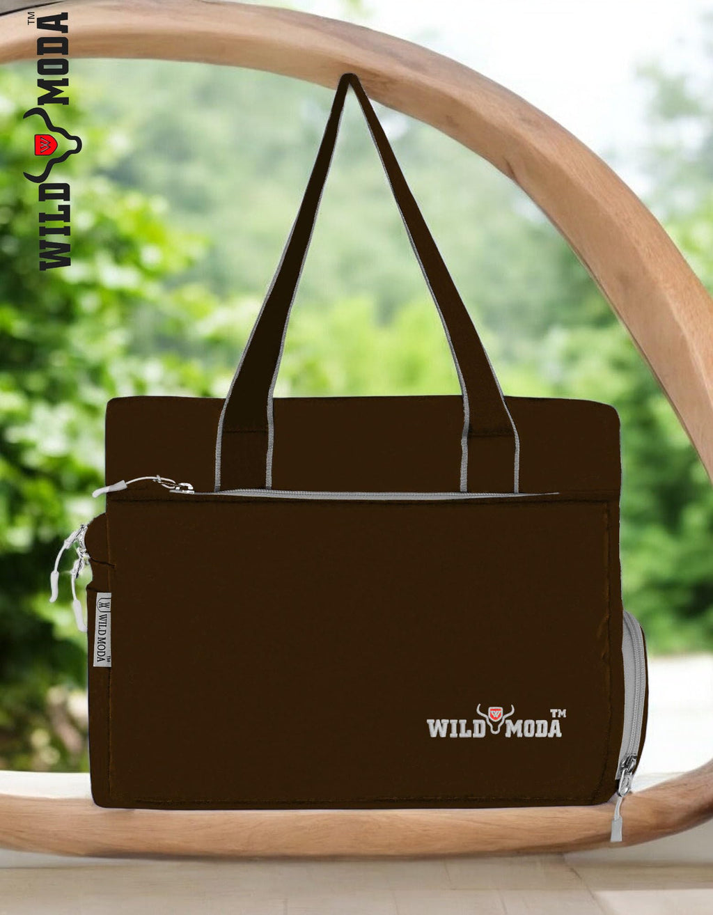 WILD MODA Women Womania Shoulder And Classic Tote Bag For Ladies (Brown)