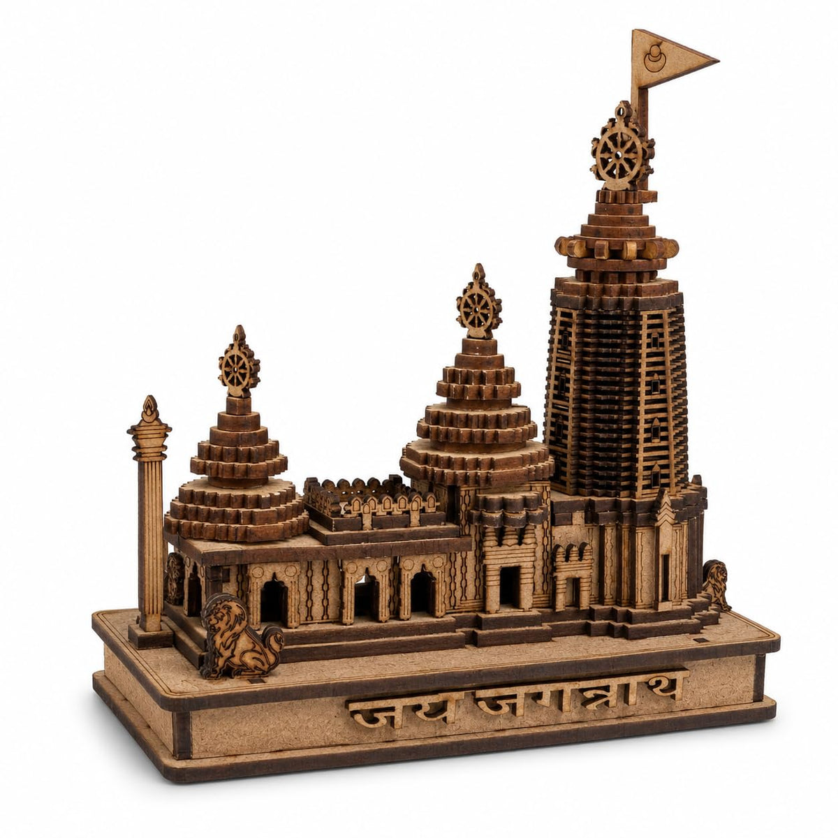 JAGANNATH Temple Wooden 3D Model MANDIR (5 INCH Height)