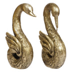 ARTVARKO Brass Swan Pair Statue Duck Pair Idol Vaastu Love Couple Decorative Home Interior Décor Item Feng Shui Handcrafted (LxBxH 9x4x9.5 Inches,4.7Kg)