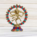 ARTVARKO Natraj Statue Handicraft Brass Dancing Natraja Idol Lord Shiva Dance Statue Religious Item for Pooja Room, Home Décor and Diwali Gift Item 5 Inch
