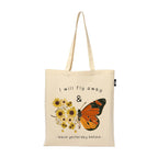 VVWV Tote Bag | 100% Organic Cotton Shopping | Grocery | Tote Bag Women Office College Grocery Vegetable Bags Market, Canvas Tote Bag 15kgs Capacity 13 x 15.7 Inch (Butterfly)