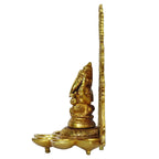 Svarup Brass Ganesha 5 Wicks Diya Wall Hanging Diya Lord Ganesh Oil Lamp Deepak Showpiece Decor Gift Diwali 6.5 Inch