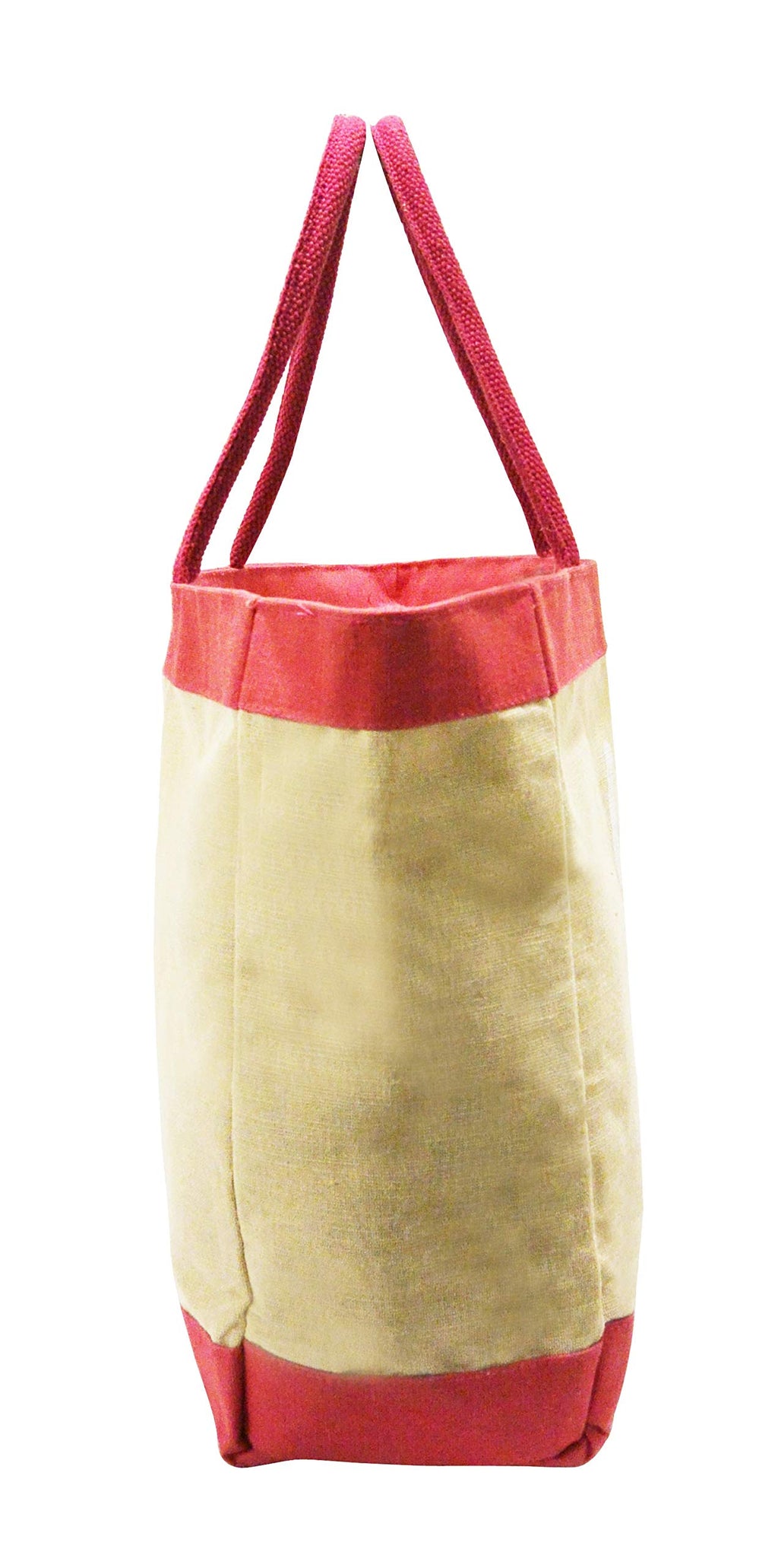 Earthbags Reusable and eco-Friendly Bag Made of Jute and Cotton Typography Printed Carrybag with Strong Cotton Padded Handles (15x19x6 Inch)