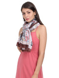 FabSeasons Premium Printed Cotton long Scarf, Scarves, Stole & Shawl for Summer & Winter For Women & Girls, Size 95 * 190 cms