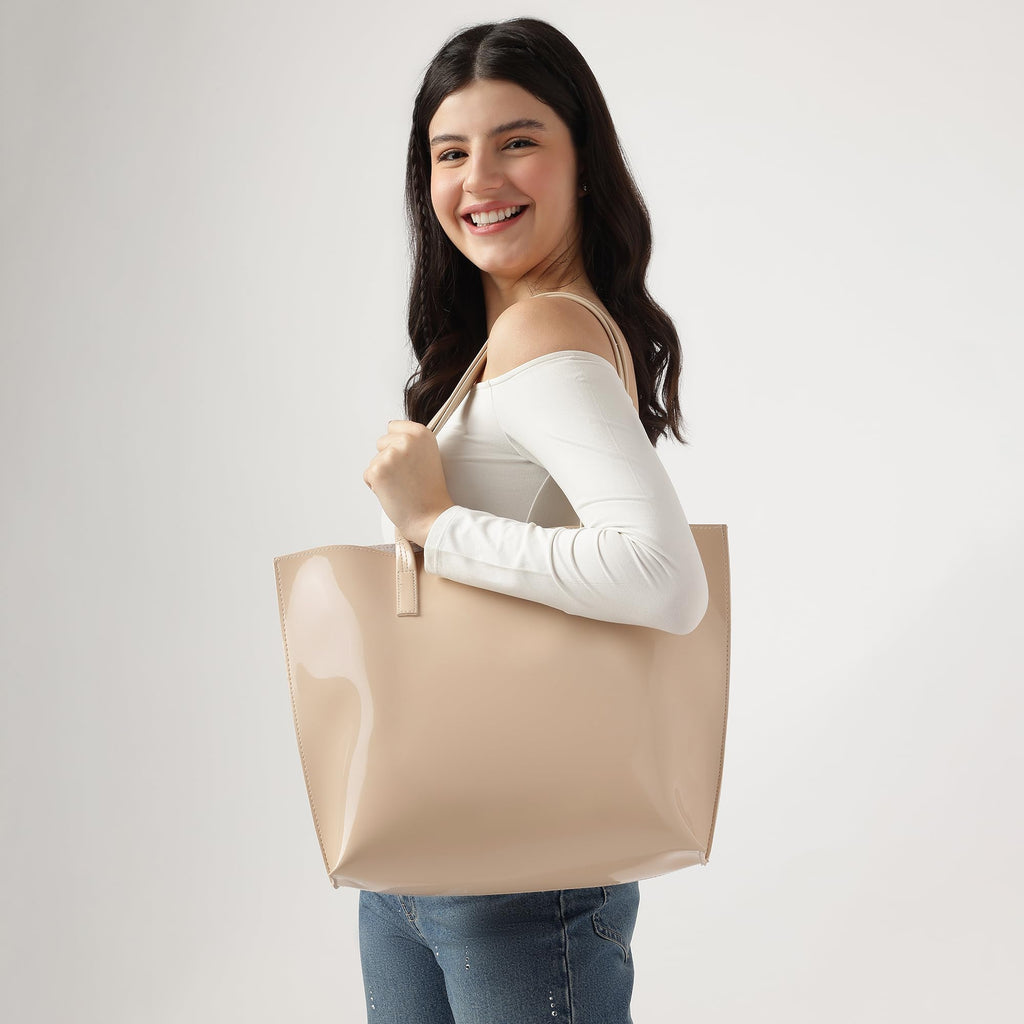 Fastrack Party Tote Bag for Women, Girls and Ladies | Fits Upto 14 Laptop | Large Tote Bag with Button Closure