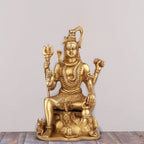 ARTVARKO Brass Blessing Lord Shiva Murti Idol Shankar Bhagwan Bhole Nath with Nandi Shivling Statue Home Mandir Puja Temple Showpiece Accessories Vastu Remedy Pooja Gift & Home Decor