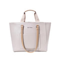 Lino Perros Women's Color-Blocked Commuter Tote Bag, Beige