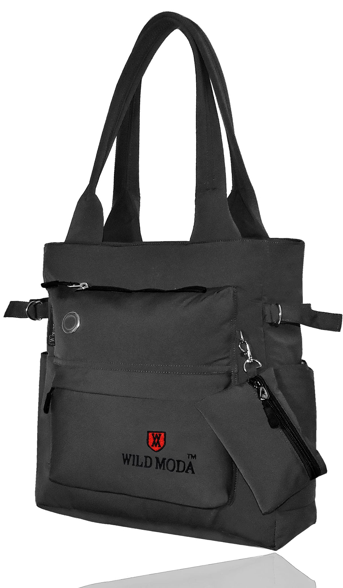 WILD MODA College and Office Tote Bag for Girls and Women (Grey)