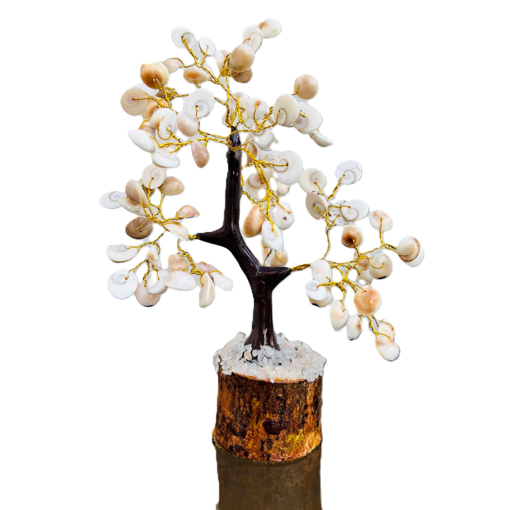 Galox Natural & Original Gomti Chakra | Gomati Chakra Tree for Good Luck & Prosperity Decorative Showpiece Tree (100 Bead Gomti Chakra Tree)