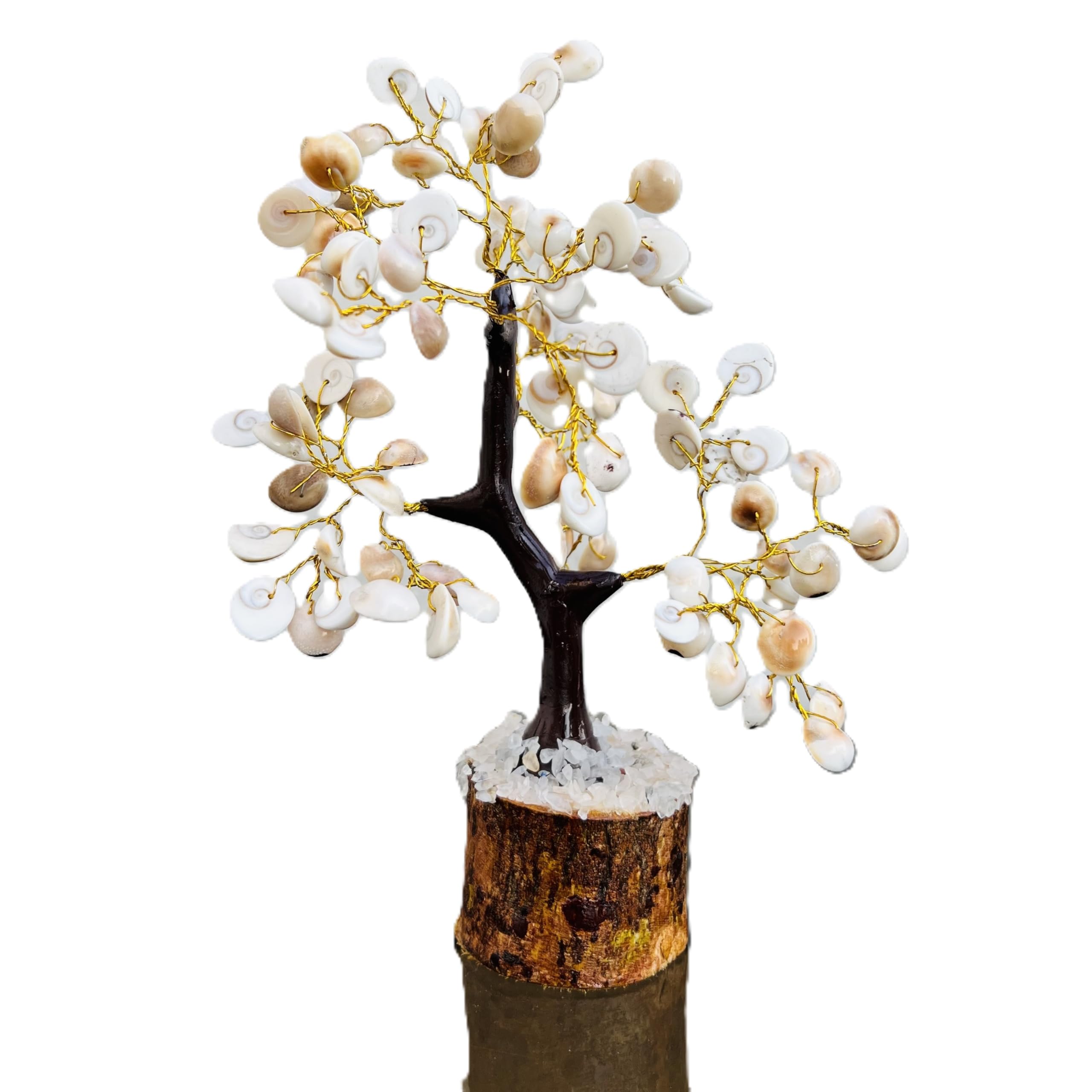 Galox Natural & Original Gomti Chakra | Gomati Chakra Tree for Good Luck & Prosperity Decorative Showpiece Tree (100 Bead Gomti Chakra Tree)