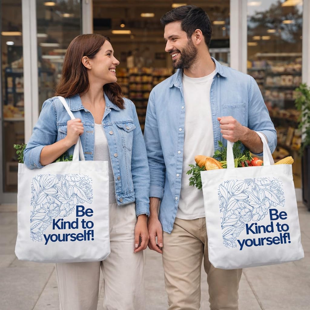 Bhoomi Impex Cotton Tote Bag - Reusable Eco-Friendly Shopping & Everyday Carry Bag, Lightweight & Durable_ Print - 15