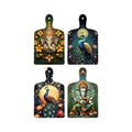 Artvibes Lord Ganeshji & Peacock Divine Modern Art Auspicious Wooden Art Work Wall Hanging | Spiritual Decor Items | Wall Illustrations| Stylish Modern Decor Item | Ideal Gifts (WH_5637N), Set of 4