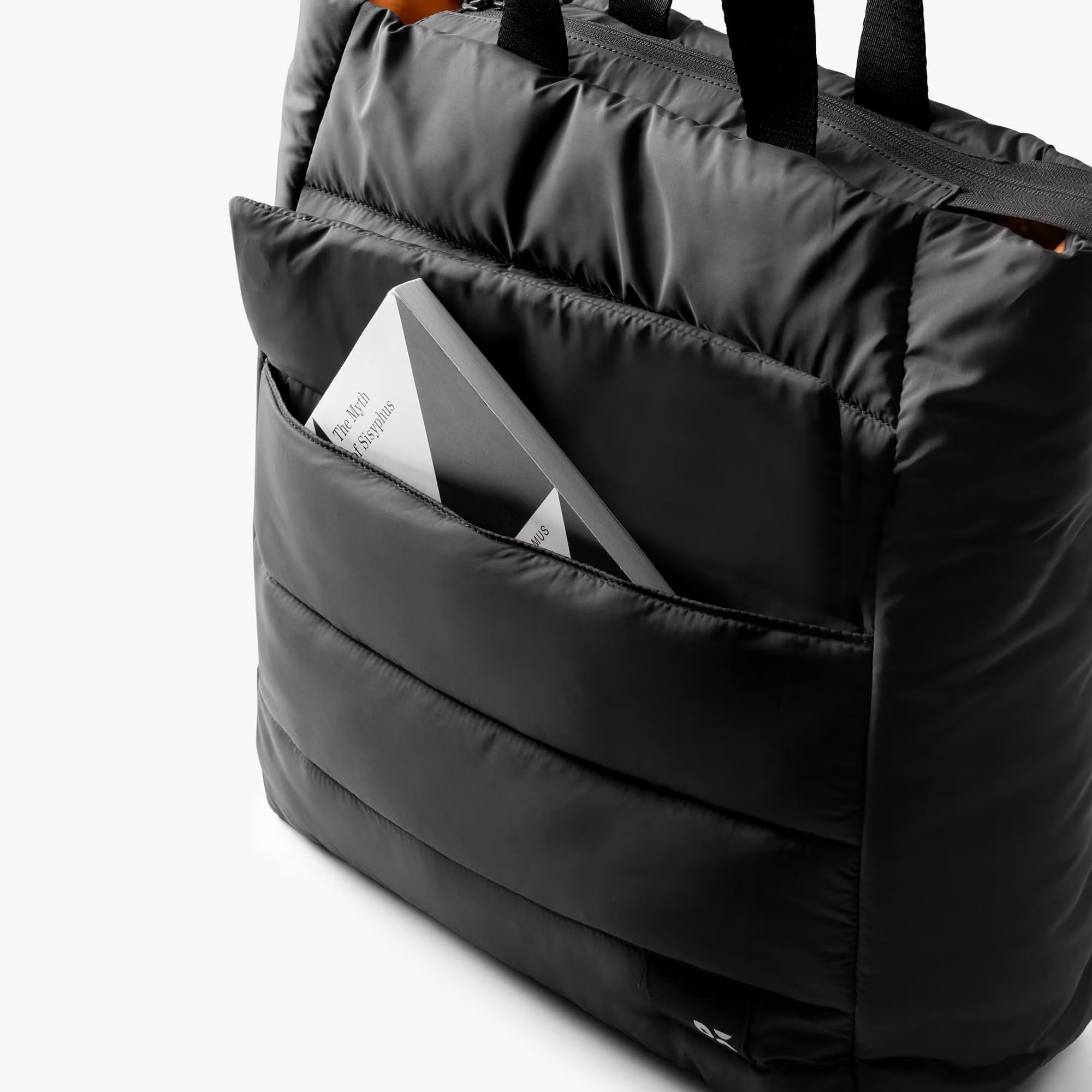 DailyObjects Black Wing Tote for Girls and Women|Fits 13/14 inch Laptop/Macbook Pro/Air|Lightweight|Stylish Handbag|Zippered Spaciuos Compartment|For Office/Daily Use/Travel|Multi Slip Pockets