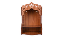 AR ART Beautiful Wooden Pooja Stand Wall Mounted Temple for Home and Office Puja Mandir Size 10.50 x 8.25 x 14.25 Inch Light