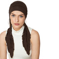 The Headscarves Women Bamboo Pre Tie Ultra Soft Slip on Scarf Headwear For Chemo Patient Free Size (HS107Brown)